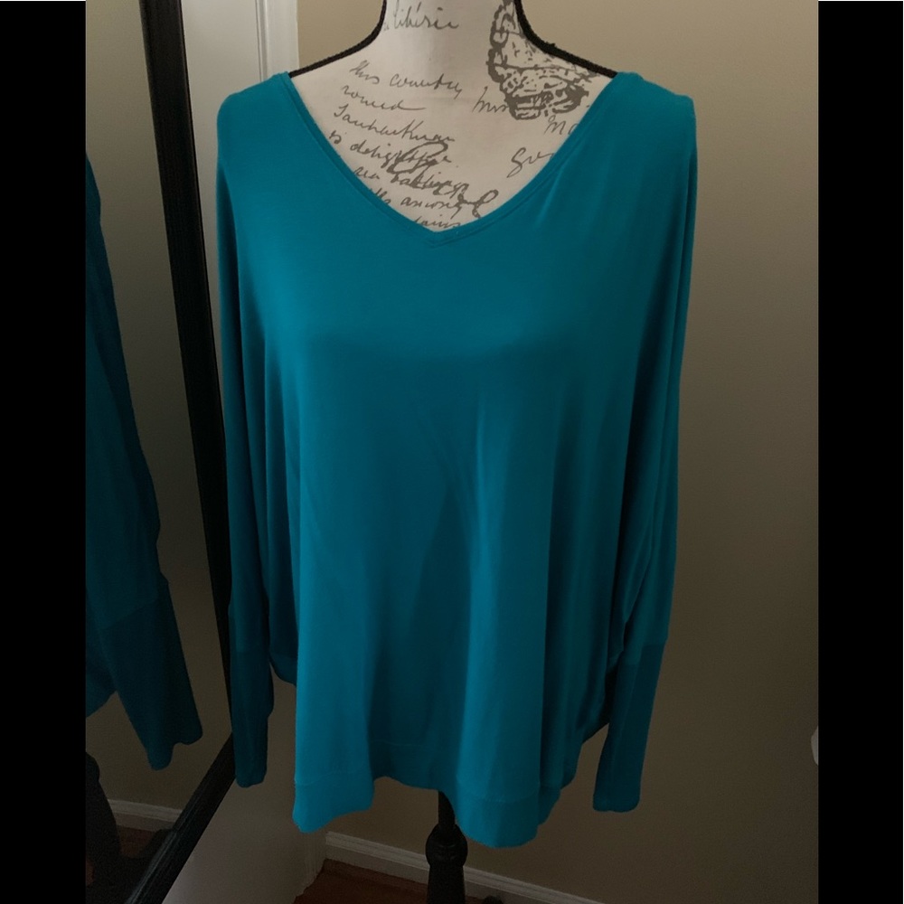 Lane Bryant turquoise dolman top Sz 18/20